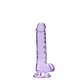 DILDO REALISTA COM TESTÍCULOS CRYSTAL CLEAR 7 /18 CM ROXO REALROCK - vignette 1