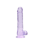 DILDO REALISTA COM TESTÍCULOS CRYSTAL CLEAR 8 /21CM ROXO REALROCK - thumbnail 1