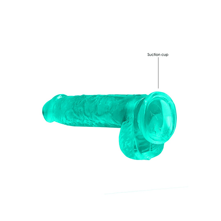 DILDO REALISTA COM TESTÍCULOS CRYSTAL CLEAR 6 /15 CM VERDE REALROCK 5