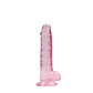 DILDO REALISTA COM TESTÍCULOS CRYSTAL CLEAR 7 /18 CM ROSA REALROCK - thumbnail 3