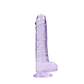 DILDO REALISTA COM TESTÍCULOS CRYSTAL CLEAR 8 /21CM ROXO REALROCK - thumbnail 3