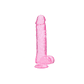 DILDO REALISTA COM TESTÍCULOS CRYSTAL CLEAR10 /25,4 CM ROSA REALROCK - vignette 1