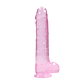 DILDO REALISTA COM TESTÍCULOS CRYSTAL CLEAR 9 /23 CM ROSA REALROCK - vignette 3