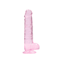 DILDO REALISTA COM TESTÍCULOS CRYSTAL CLEAR 8 /21 CM ROSA REALROCK - thumbnail 3