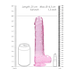 DILDO REALISTA COM TESTÍCULOS CRYSTAL CLEAR 9 /23 CM ROSA REALROCK - vignette 6