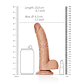 DILDO REALISTA COM TESTÍCULOS CURVED 8 /20,5 CM REALROCK - vignette 6