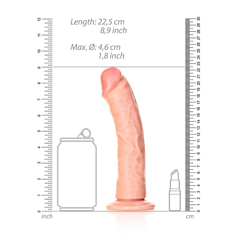 DILDO CURVED REALISTIC 8 /20,5 CM FLESH REALROCK 6