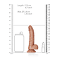 DILDO REALISTA COM TESTÍCULOS CURVED 6 /15,5 CM REALROCK - vignette 6
