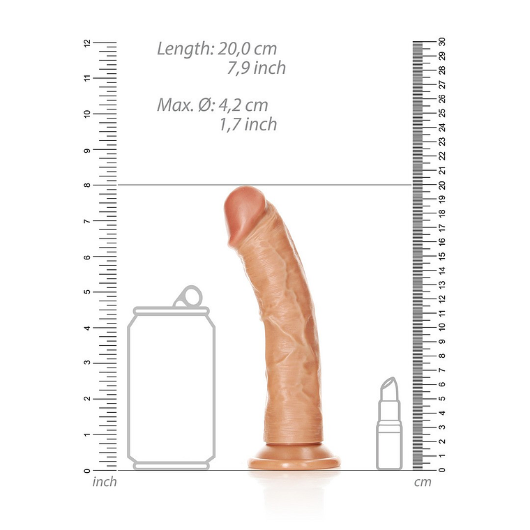 DILDO CURVED REALISTIC 7 /18 CM REALROCK 6