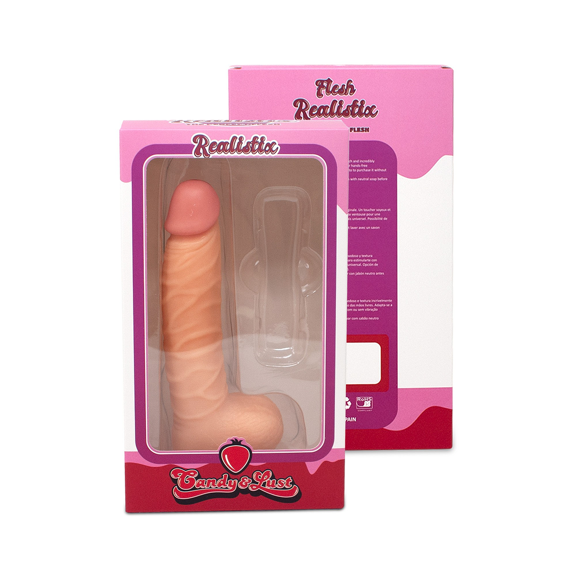 DILDO REALISTICO REALISTIX MOD.3 22CM CANDY LUST  4