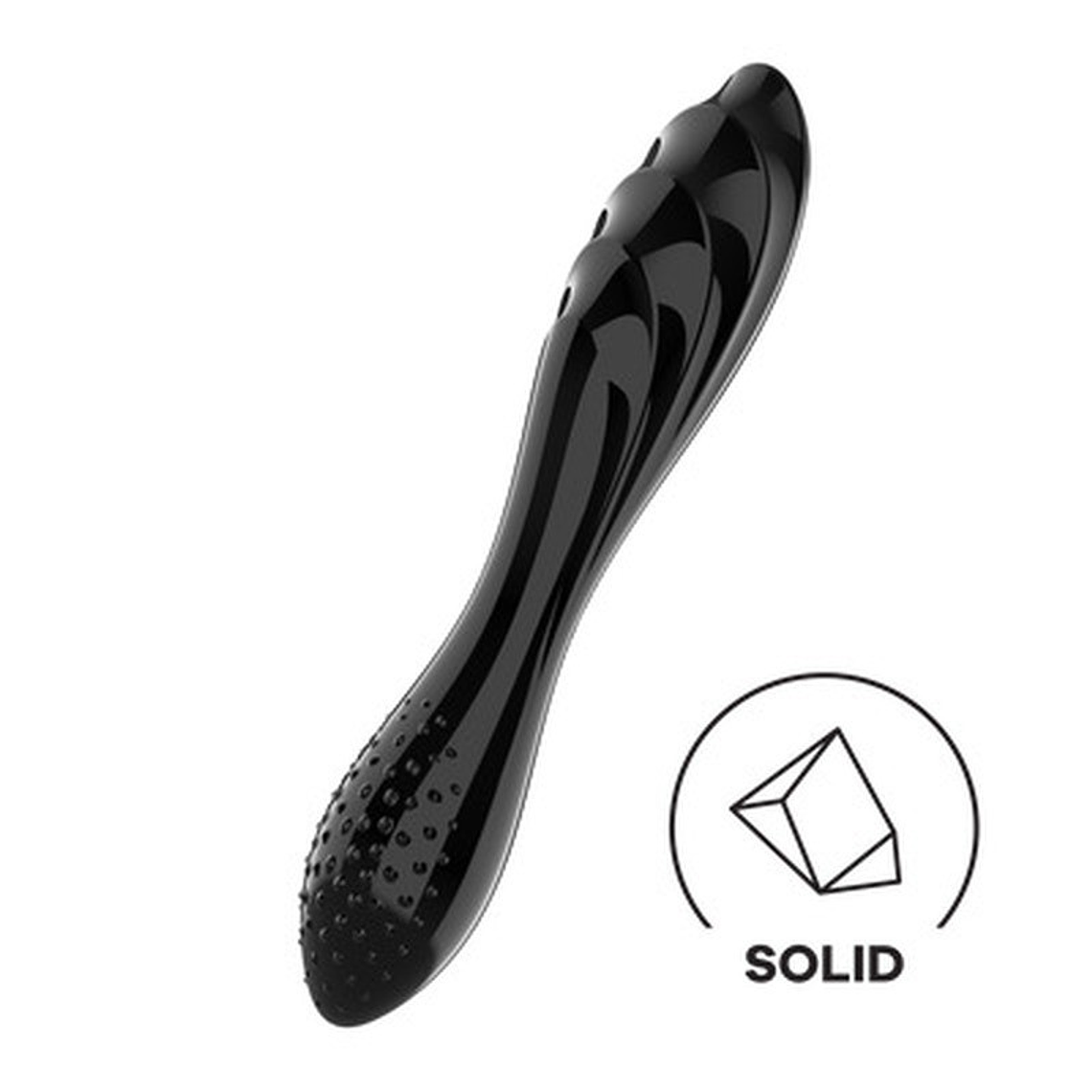 DILDO DE VIDRO DAZZLING CRYSTAL 1 PRETO SATISFYER 1