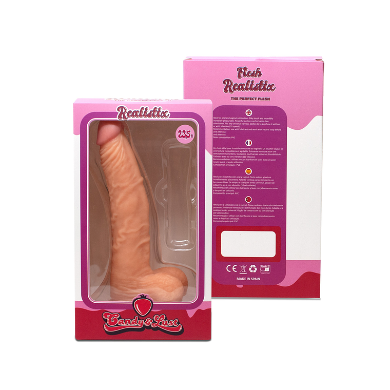 DILDO REALISTICO REALISTIX MOD.5 23,5CM CANDY LUST  4