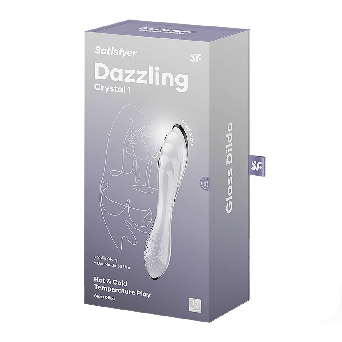 DILDO DE VIDRO DAZZLING CRYSTAL 1 TRANSPARENTE SATISFYER 2
