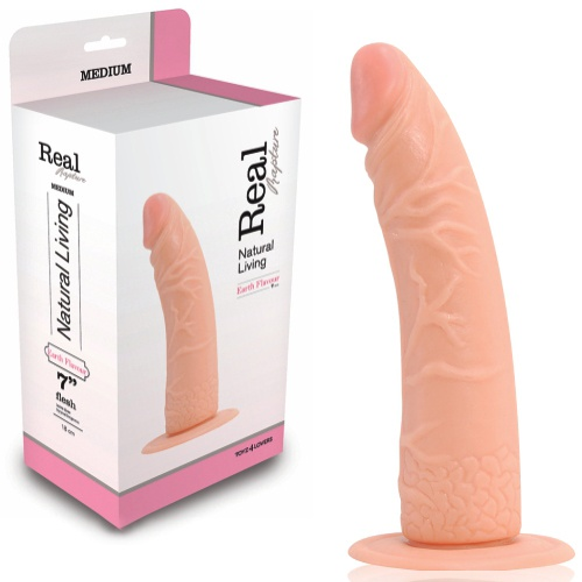 DILDO REALÍSTICO REAL RAPTURE EARTH FLAVOUR 7'' BRANCO 2