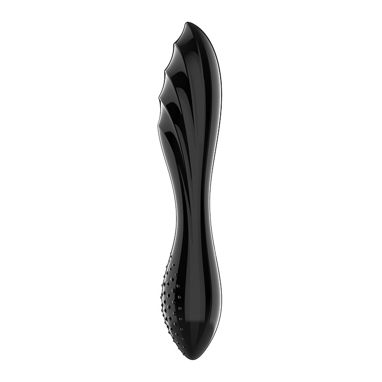 DILDO DE VIDRO DAZZLING CRYSTAL 1 PRETO SATISFYER 3