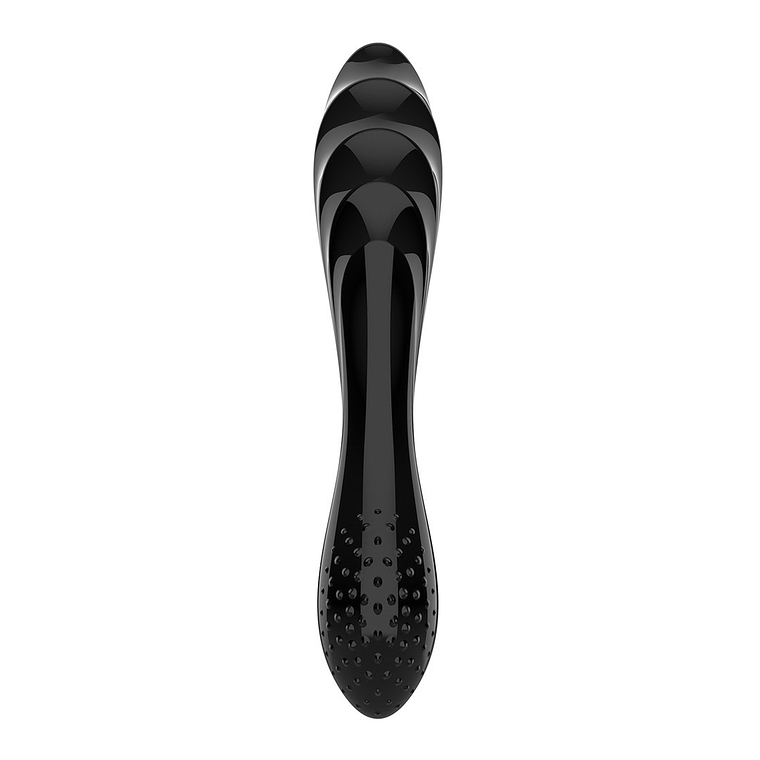 DILDO DE VIDRO DAZZLING CRYSTAL 1 PRETO SATISFYER 4