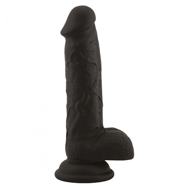 DILDO EM SILICONE REAL SAFE ROD LARGE PRETO 1