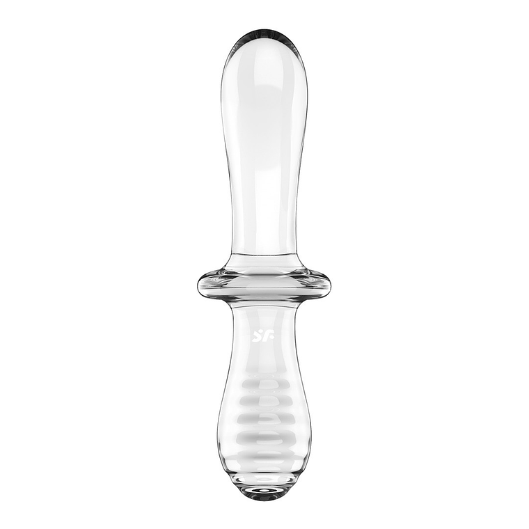 DILDO DE VIDRO DOUBLE CRYSTAL TRANSPARENTE SATISFYER 4