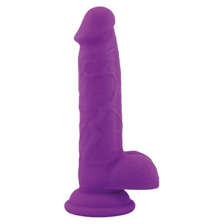 DILDO EM SILICONE REAL SAFE ROD LARGE ROXO 1