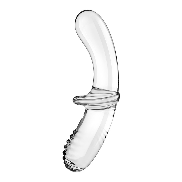 DILDO DE VIDRO DOUBLE CRYSTAL TRANSPARENTE SATISFYER 5