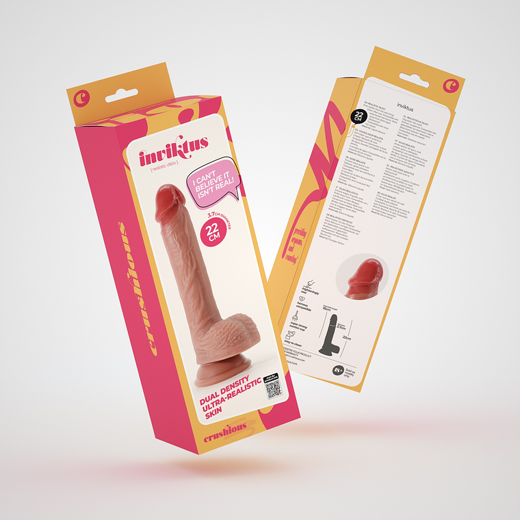 DILDO DE SILICONE LÍQUIDO INVIKTUS 8 CRUSHIOUS PELE 9