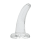DILDO NON-REALISTIC CRYSTAL CLEAR 5 /11,5 CM REALROCK - Thumbnail 1