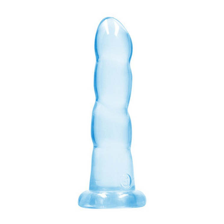 DILDO NON-REALISTIC CRYSTAL CLEAR 7 /17 CM AZUL REALROCK 1