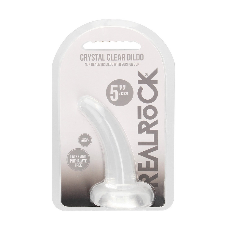 DILDO NON-REALISTIC CRYSTAL CLEAR 5 /11,5 CM REALROCK 2