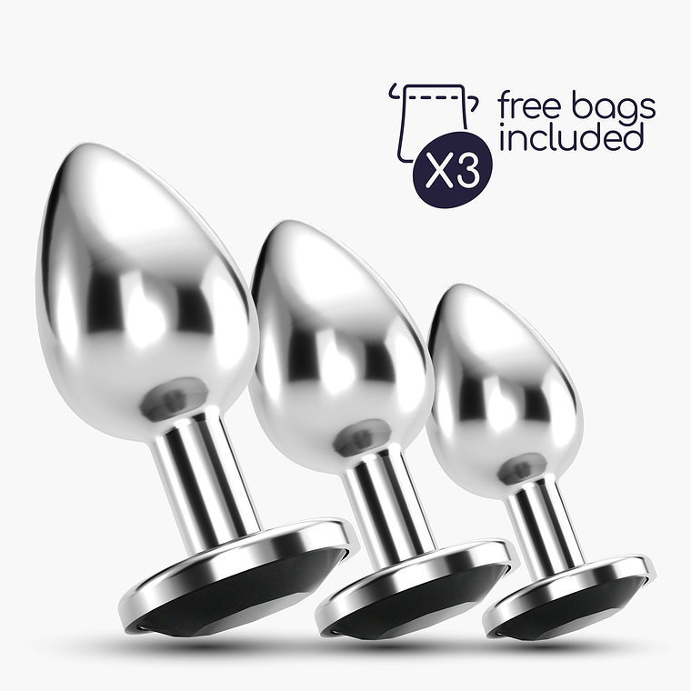 ANAL TRAIN TRIO BIJOU PRETO CRUSHIOUS COM BOLSAS INDIVIDUAIS GRÁTIS 1