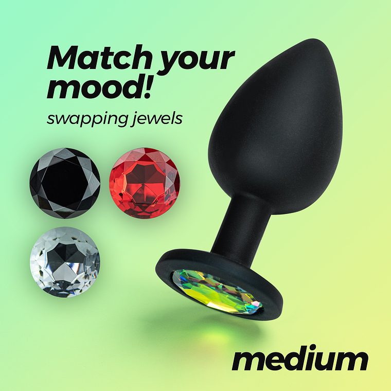 CAMILEO PLUG ANAL MÉDIO COM 4 JOIAS INTERCAMBIÁVEIS CRUSHIOUS 1