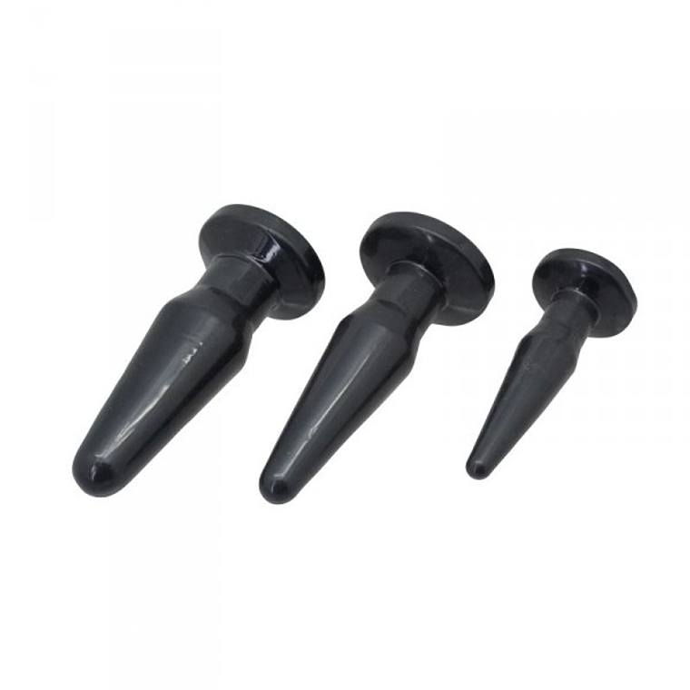 CONJUNTO DE 3 PLUGS ANAIS TIMELESS ANAL PLUGS PRETOS 3