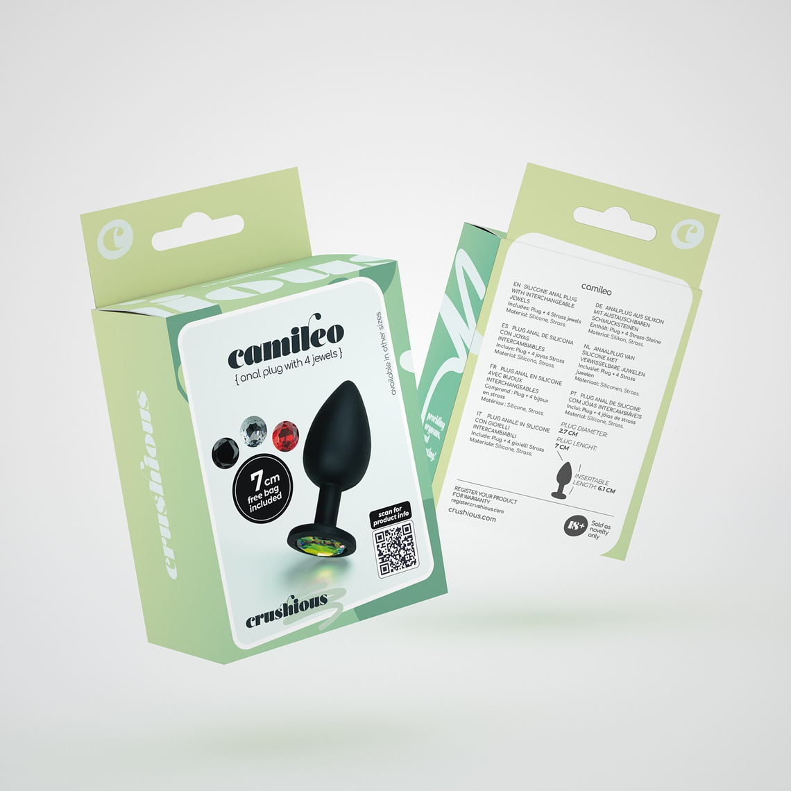CAMILEO PLUG ANAL PEQUENO COM 4 JOIAS INTERCAMBIÁVEIS CRUSHIOUS 11