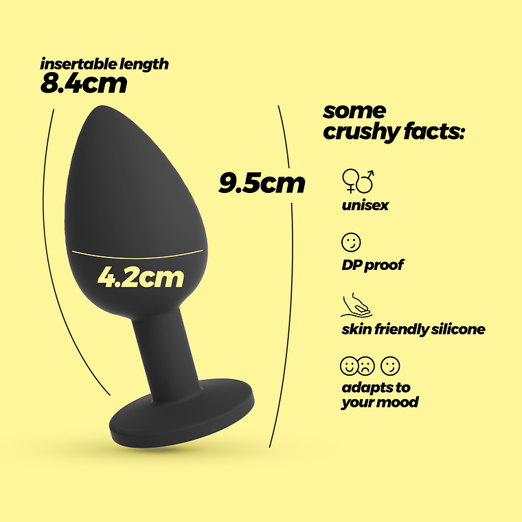 CAMILEO PLUG ANAL GRANDE COM 4 JOIAS INTERCAMBIÁVEIS CRUSHIOUS 10