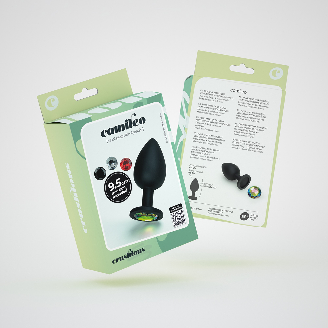 CAMILEO PLUG ANAL GRANDE COM 4 JOIAS INTERCAMBIÁVEIS CRUSHIOUS 11