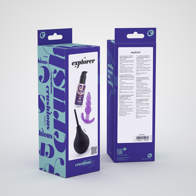 EXPLORER DUCHE ANAL 90ML COM LUBRIFICANTE ANAL 50ML E PLUG THE PLUNGER CRUSHIOUS 11