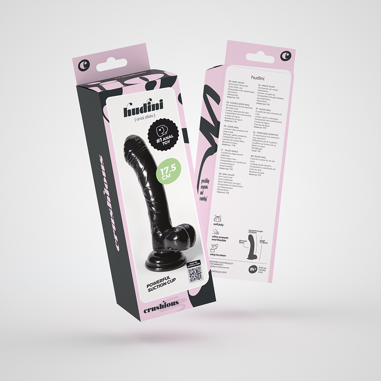 HUDINI DILDO ANAL JELLY PRETO CRUSHIOUS 7