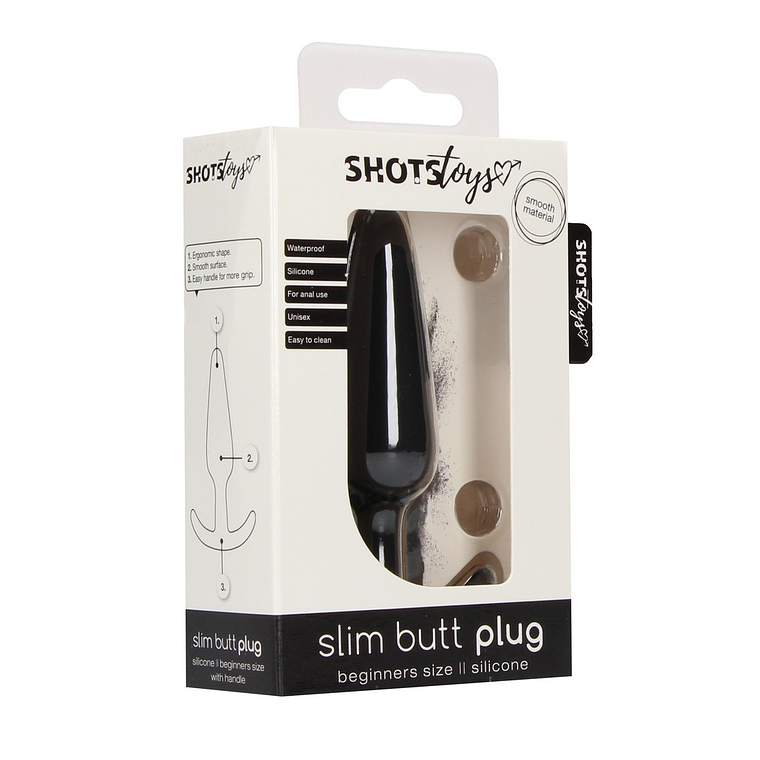 PLUG ANAL SLIM BEGINNER PRETO SHOTS TOYS 2