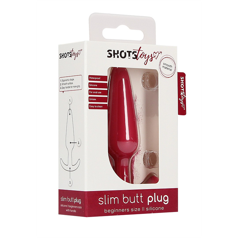 PLUG ANAL SLIM BEGINNER VERMELHO SHOTS TOYS 2