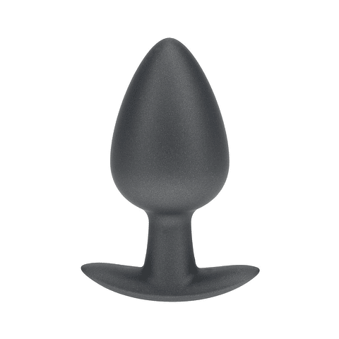 PLUG ANAL SMOOTH SILICONE LARGE 3,5 /8,9 CM GUN METAL OUCH!