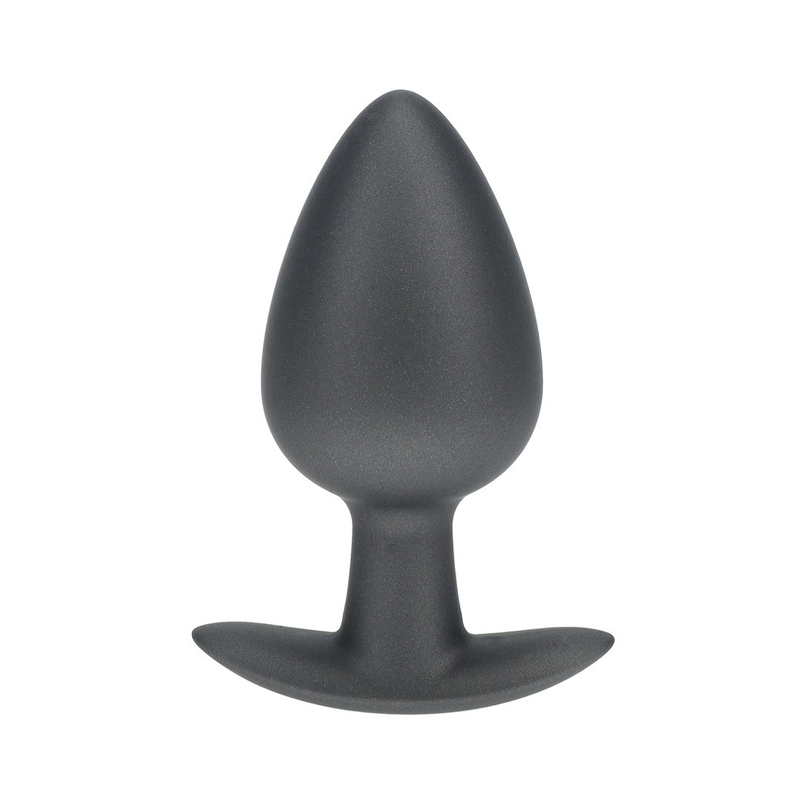 PLUG ANAL SMOOTH SILICONE LARGE 3,5 /8,9 CM GUN METAL OUCH! 1