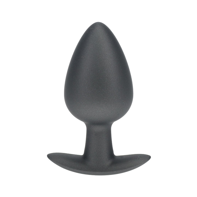 PLUG ANAL SMOOTH SILICONE LARGE 3,5 /8,9 CM GUN METAL OUCH! 1