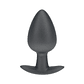 PLUG ANAL SMOOTH SILICONE LARGE 3,5 /8,9 CM GUN METAL OUCH! - Thumbnail 1