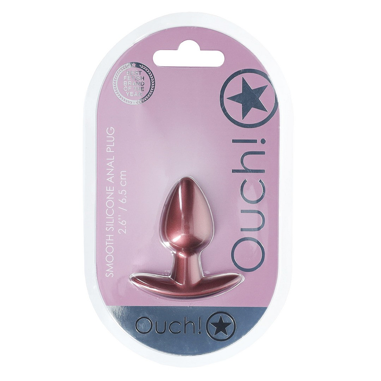 PLUG ANAL SMOOTH SILICONE SMALL 2.6 /6,5 CM ROSE GOLD OUCH! 2