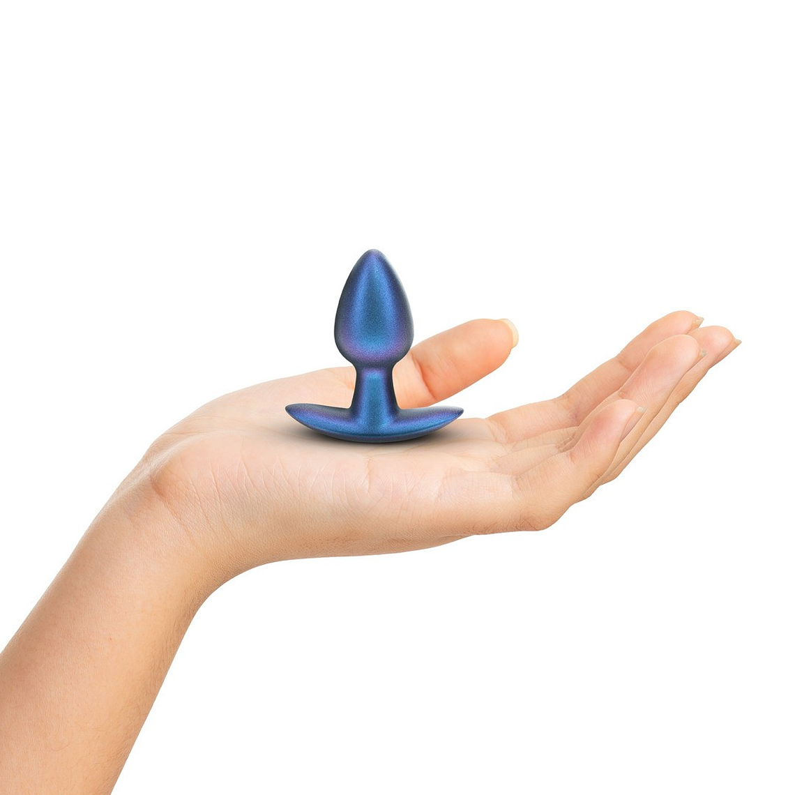 PLUG ANAL SMOOTH SILICONE SMALL 2.6 /6,5 CM METALLIC BLUE OUCH! 4