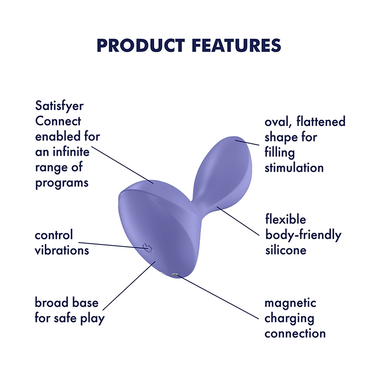 PLUG ANAL SWEET SEAL LILÁS SATISFYER 3