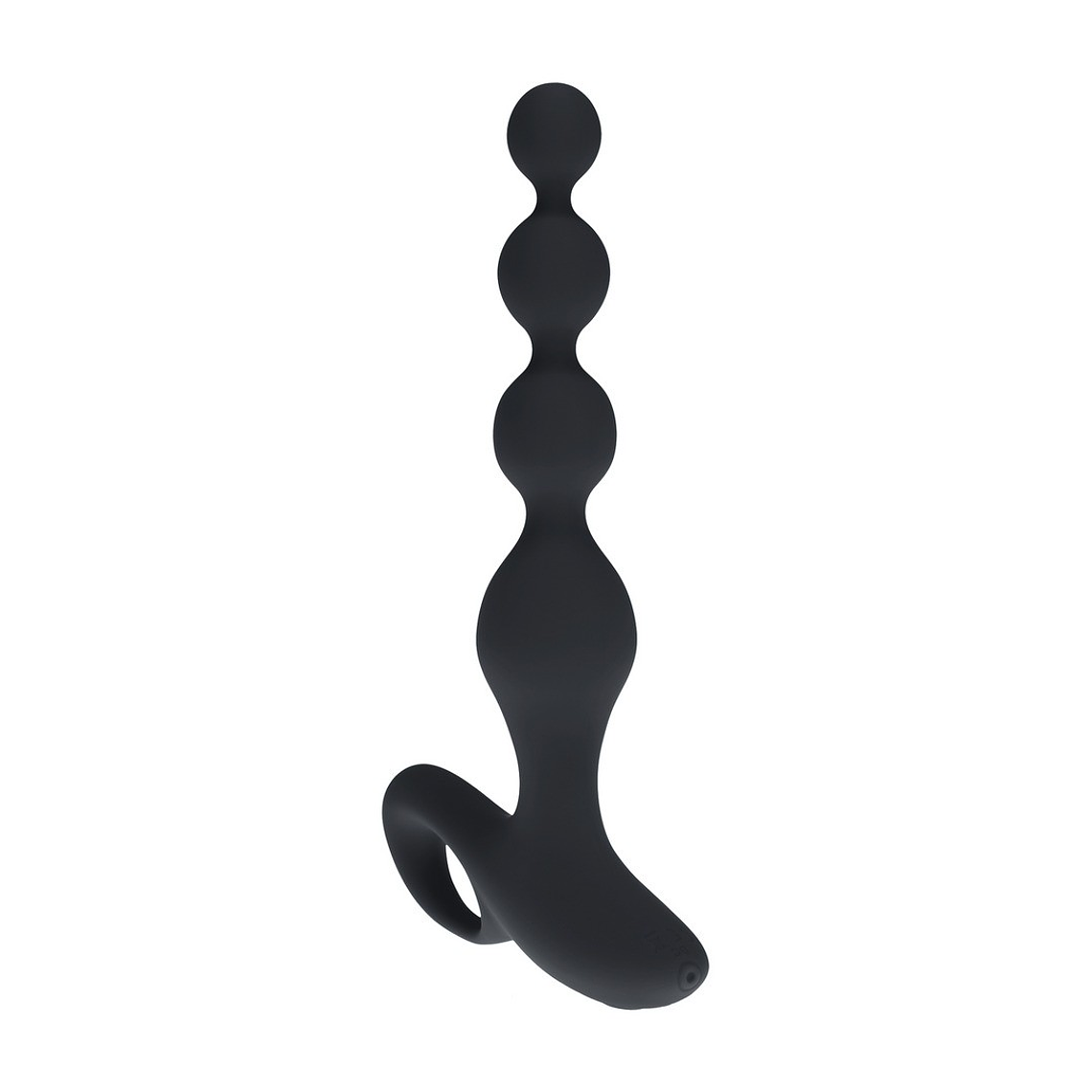 PLUG ANAL VIBRATÓRIO DE SILICONE COM PÉROLAS E COMANDO REMOTO PRETO LEVELZ 1