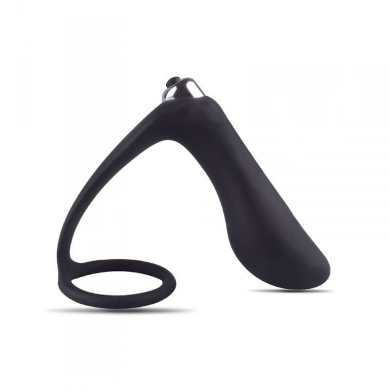 PLUG ANAL VIBRATÓRIO COM ANEL P-RING DARK SIDE PRETO 4