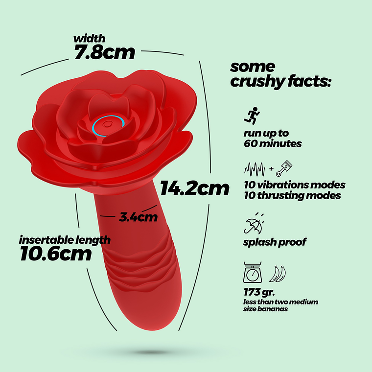 ROMEO PLUG ANAL COM MOVIMENTO VAI-VEM E CONTROLO REMOTO CRUSHIOUS 10