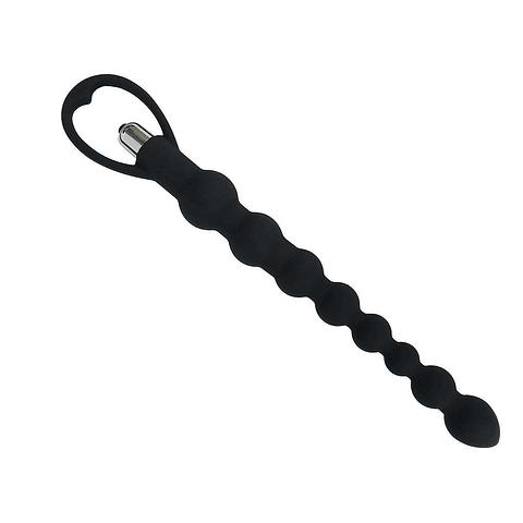 TIRA DE PÉROLAS ANAIS COM VIBRAÇÃO MARAMBA PRETO INTIMEN 