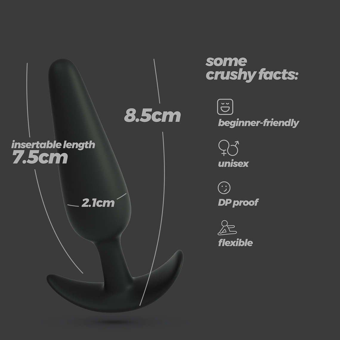 TIC PLUG ANAL DE SILICONE PEQUENO CRUSHIOUS 7